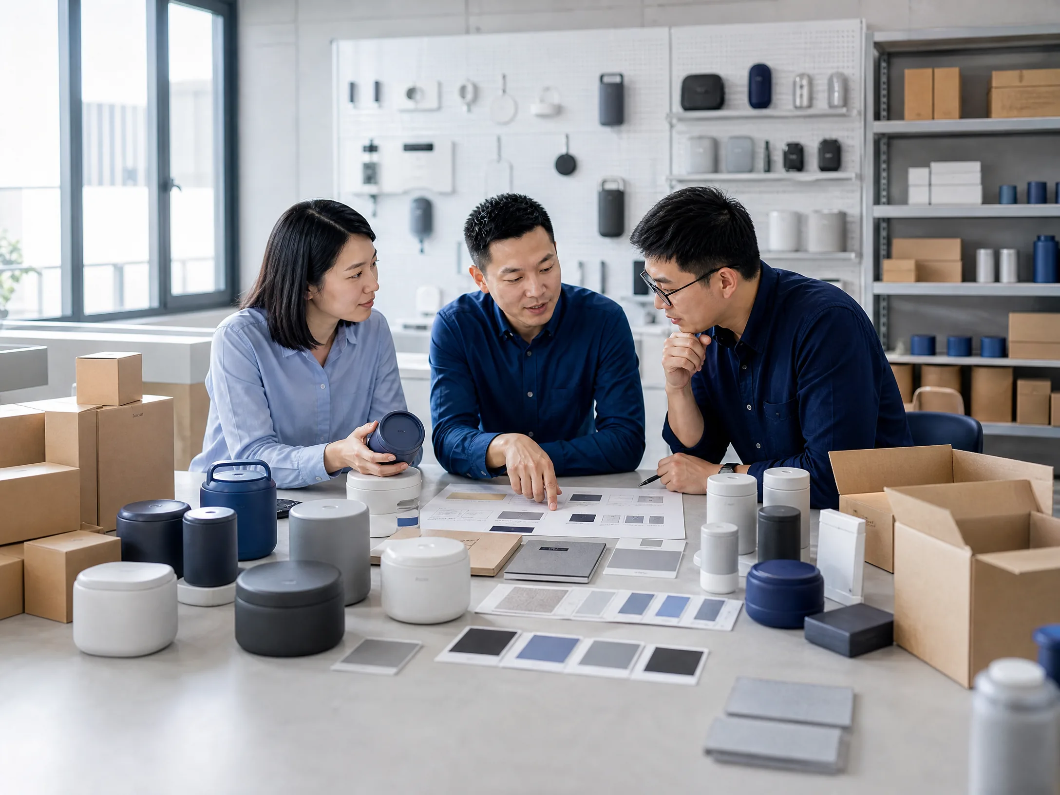 Buyers coordinating a multi-product wholesale sourcing plan